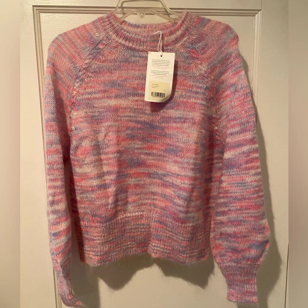 NWT Sézane Alberto Pink purple Sweater - Picture 2 of 5
